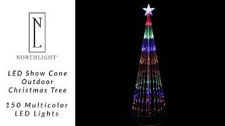 LED Show Cone Christmas Tree Outdoor Decoration Multicolor Lights | Northlight ZG15647 | Northlight