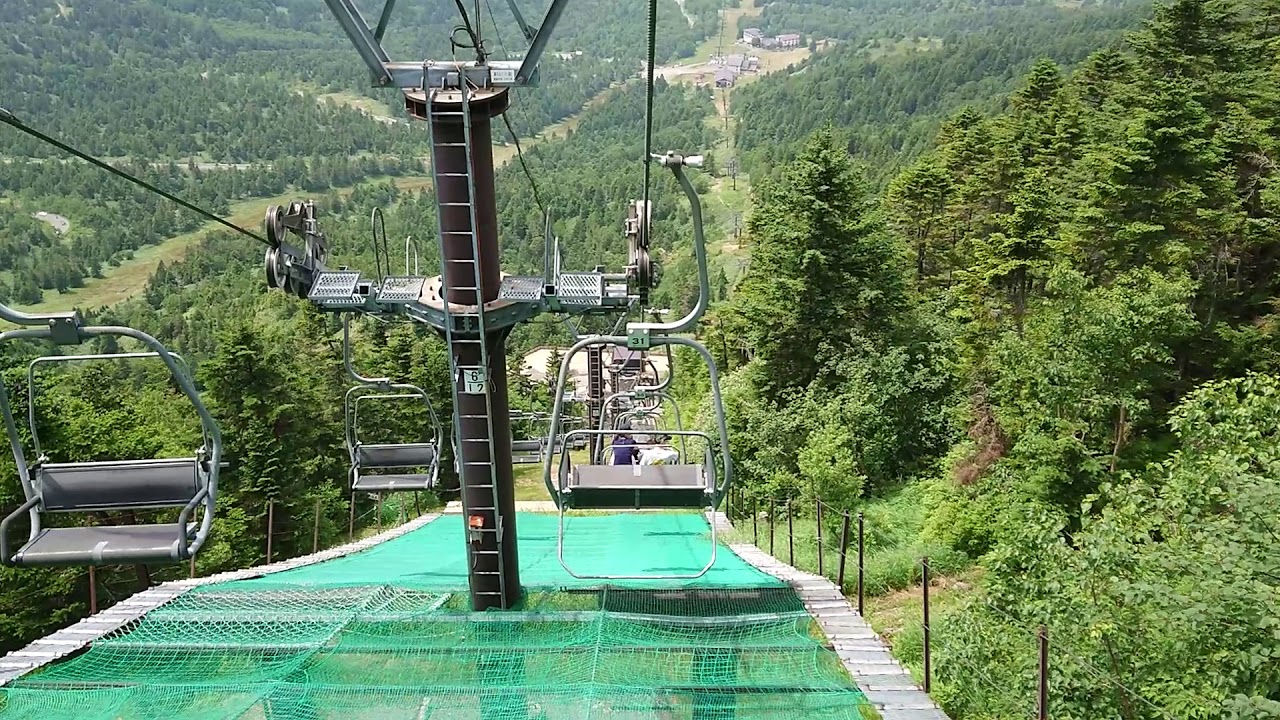 志賀高原横手山サマーリフト　第3スカイペア下り線