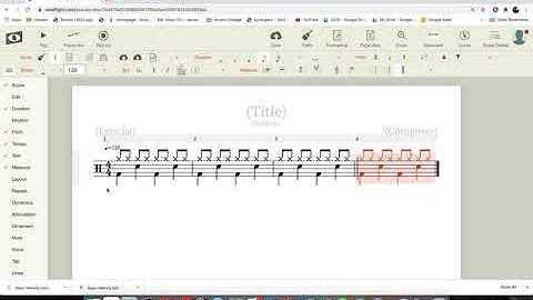 Creating a Basic Drum Beat with Noteflight