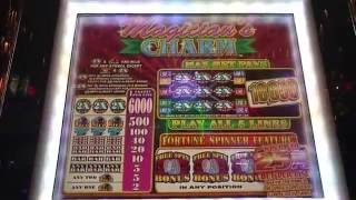 Live Play! Magician's Charm slot machine at Sands casino