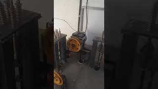 Gearless machine with machine room installation