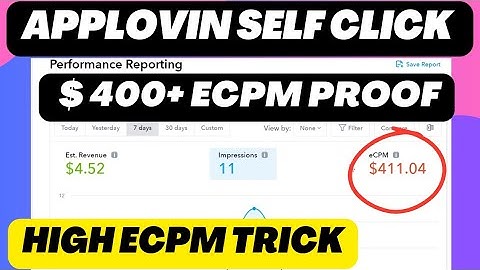Applovin $400+ eCPM self click trick | Applovin high eCPM self click trick 2023