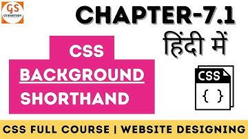 Css Background Shorthand | Chapter 7.1 | Css full course in Hindi