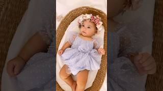 Beautiful Zion in our gorgeous Swiss Dot Periwinkle Flower Fairy Romper 💙💗💕🌸