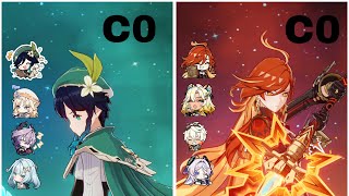 Abyss 6.6 Floor 12 9 Stars ⭐️ | C0 Venti hexerei team and C0 Mauvika premium team