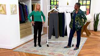 Susan Graver Smart Ponte Knit Slim Leg Pants on QVC
