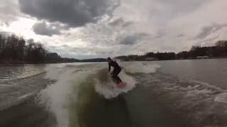 Winter surf sesh on the lake
