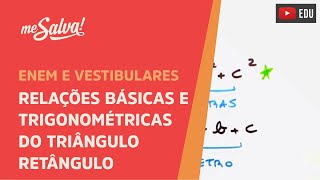 Relações básicas e trigonométricas do triângulo retângulo | ENEM e Vestibulares | Me Salva!