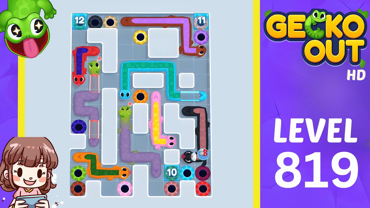 Прохождение уровня 819 игры Gecko Out.