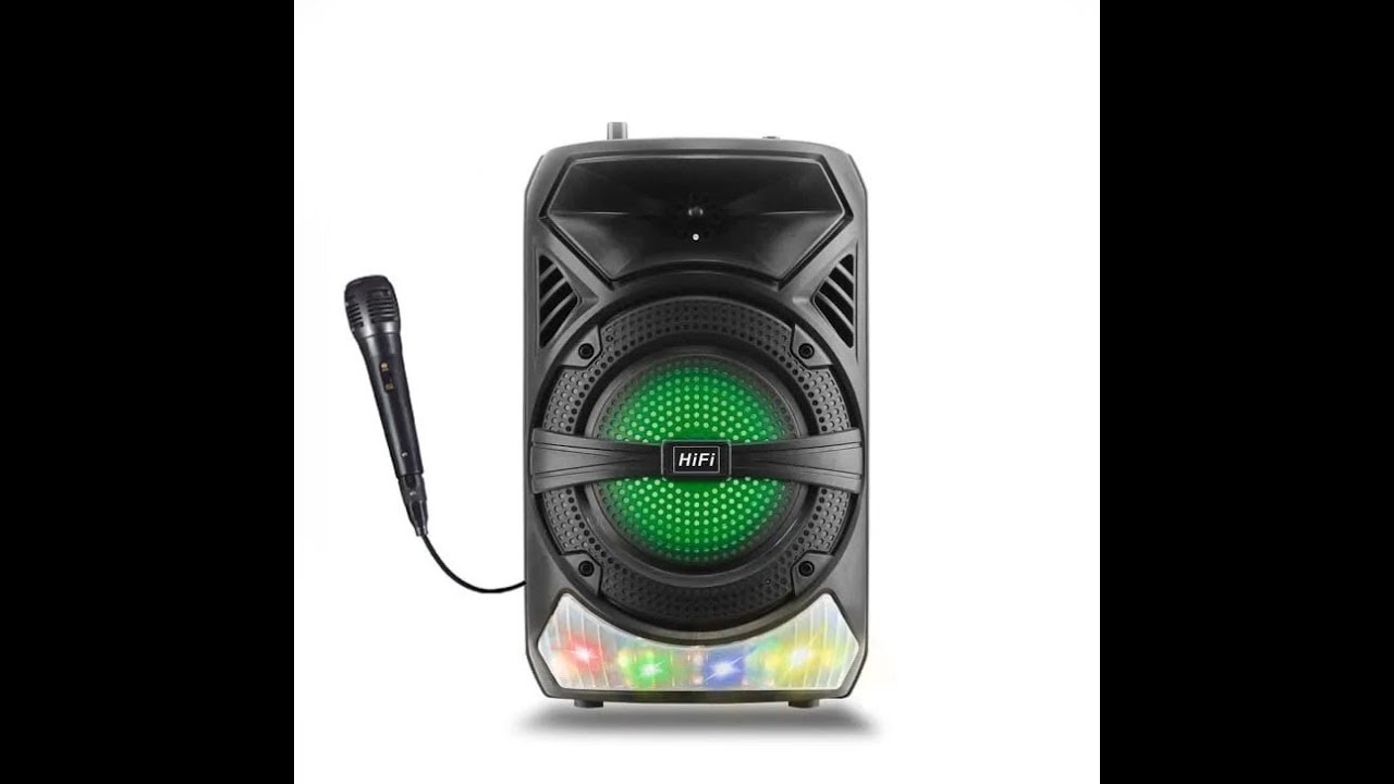 Беспроводная колонка TWS RX-6108 с микрофоном для караоке