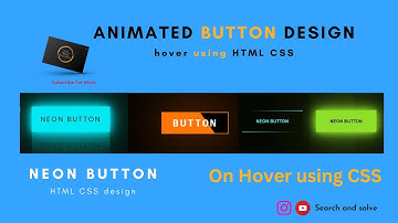 Create a Neon button with a reflection | Neon Light Button Animation Effects on Hover | #HTML #css
