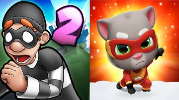 Robbery Bob 2 vs Talking Tom Hero Dash New Update Gameplay Android,ios Part 21