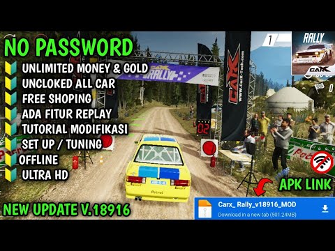 Carx Rally MOD apk new update v18916 unlimited money + cara tuning/set up