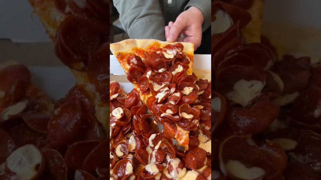 Just the right amount of pepperoni on this pizza from Tony Boloney’s in Hoboken, NJ! 🍕 