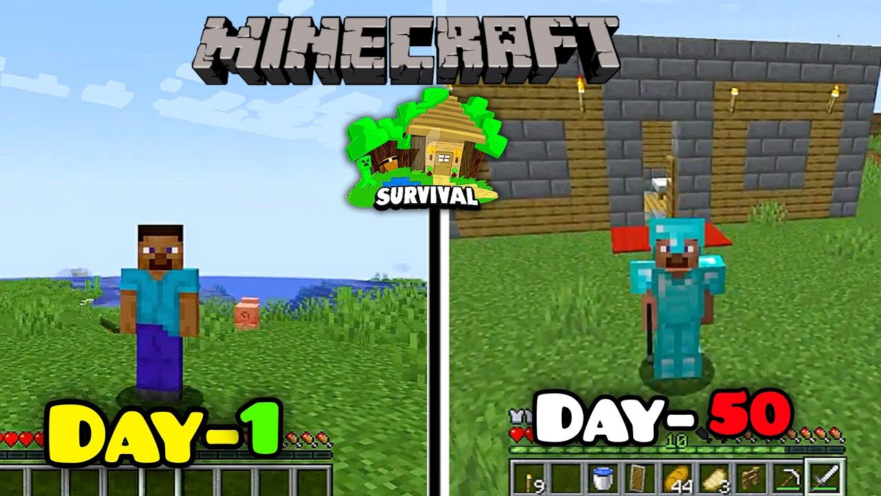 100 Days In Minecraft Survival Gone Wrong PART-1 - YouTube