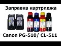 Заправка Canon PG-510 CL-511. Пошаговая инструкция.