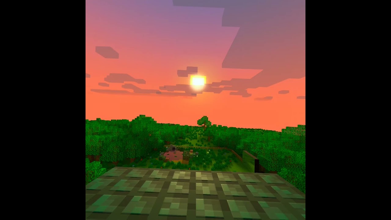 Mice on Venus with Minecraft sunrise in background
