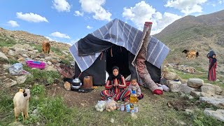 Lonely Nomadic Woman inZagrosMountains🏔️🔥|Brave Fight Against FreezingCold& TraditionalTribalCooking