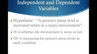Psychology AS - Variables