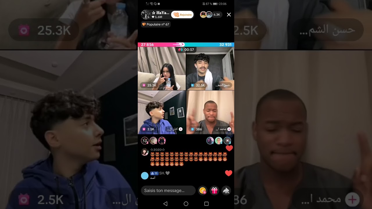 لايف هيام مع حسن و كنان و محمد 