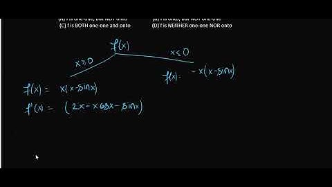 If the function f : R→R is defined by f(x) =|x|(x – sinx), then which of the following statements is