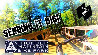 SENDING BIG JUMPS at Thunder Mountain Bike Park | Group MTB Ride @ Thunder MTN