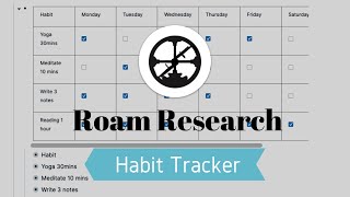 Roam: How to Create a Habit Tracker in Roam Research