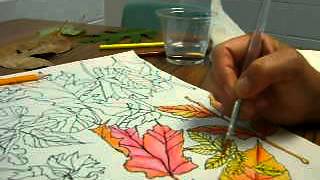 blending with water for watercolor pencils