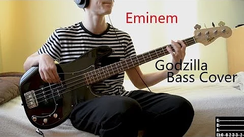 Eminem - Godzilla ft. Juice WRLD Bass Cover with (+TAB)