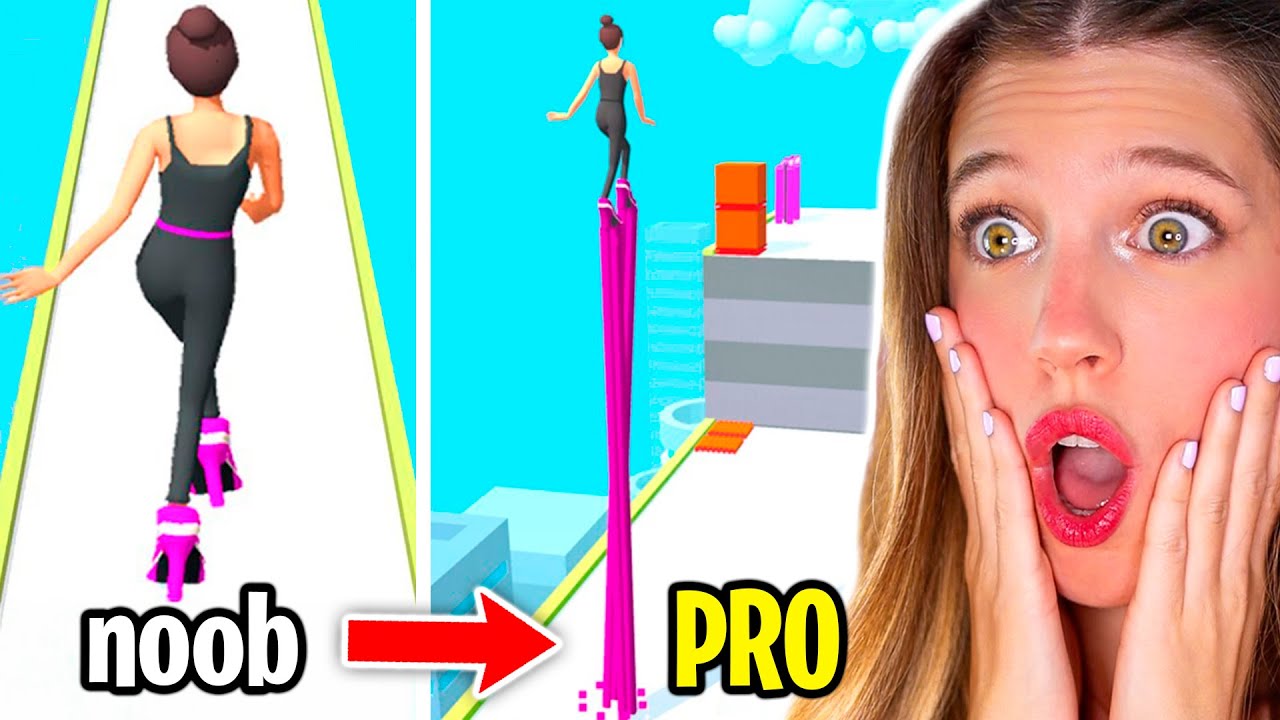 LOS TACONES MÁS LARGOS DEL MUNDO en SIMULADOR DIFÍCIL!! 👠 NOOB vs PRO vs HACKER en High Heels 👢