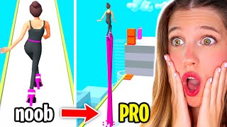 THE LONGEST HEELS IN THE WORLD on HARD SIMULATOR!! 👠 NOOB vs PRO vs HACKER in High Heels 👢 screenshot 3