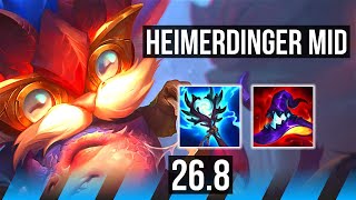 HEIMERDINGER vs YONE (MID) | Good KDA: 10/1/0 | KR Master | 26.8