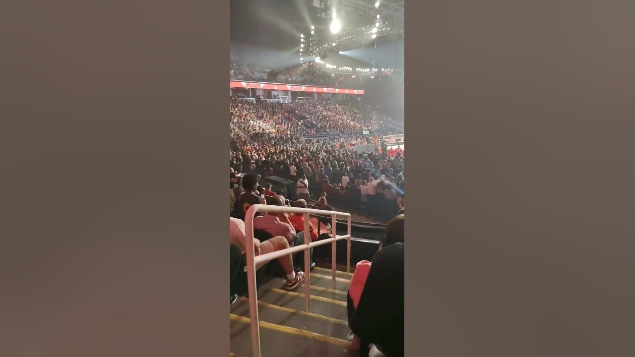 Ricochet makes his entrance on WWE Monday Night Raw in Greensboro NC
