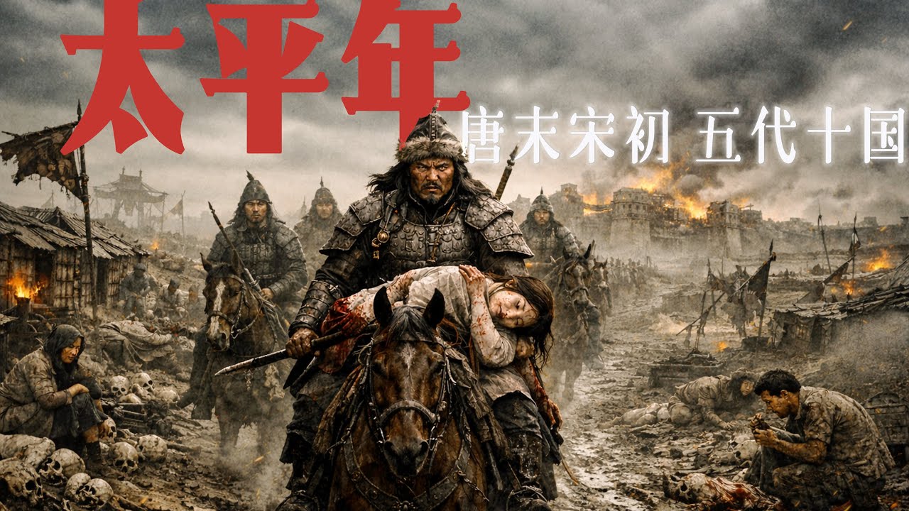 從公元880唐末黃巢之亂開始，經五代十國，止於公元979年北宋滅北漢。這一百年歷史，見證了人性的極致扭曲和底線的全面崩塌。這最不願回憶的一段歷史一口氣講完。#中國歷史 #五代十国 #太平年 #赵匡胤