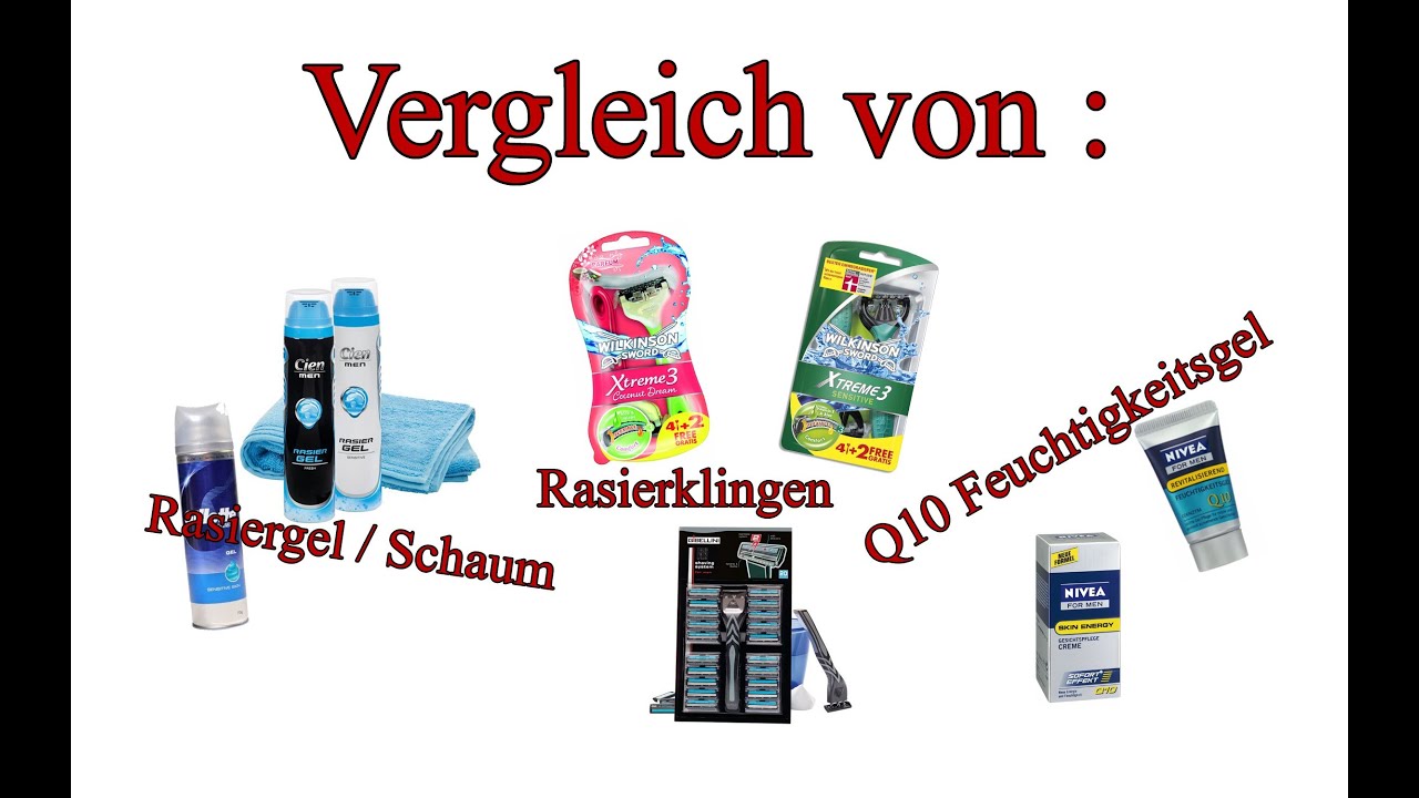 Vergleich Von Rasierklingen Wilkinson Lidl Und Rasiergel Gillette Lidl Nivea For Men Q10 Youtube