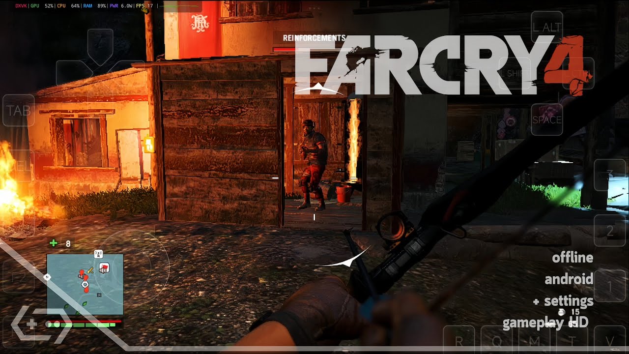 Far Cry 4 on Mobile (RAM 8, Adreno GPU) - Gameplay + Best Settings on GameHub