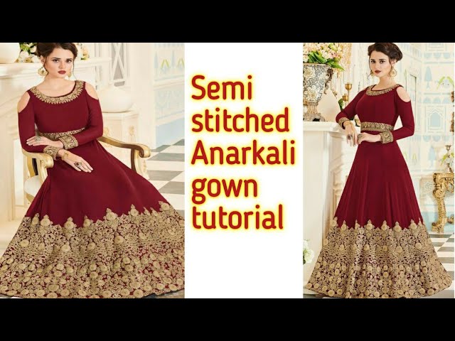 Buy Sitaram designer Embroidered Net Semi Stitched Anarkali Gown (Pista)  Online at Best Prices in India - JioMart.