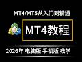 MT4/MT5使用教程丨新手外汇交易基础知识从入门到精通丨MT5/MT4电脑版使用教程丨MT4/MT5入门教程丨MT4/MT5手机版使用教程丨MT4/MT5下载