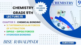 INTERMOLECULAR FORCES OF ATTRACTION| DIPOLE DIPOLE FORCES|HYDROGEN BONDING| NEW SYLLABUS 2025 04 Intermolecular Forces 2025