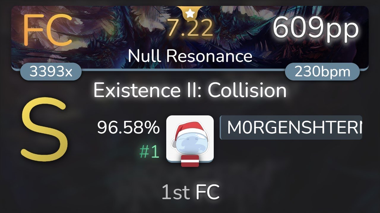 M0RGENSHTERN | Irreversible Mechanism - Existence II: Collision [Null] 96.58% {#1 609pp 1st FC} osu!