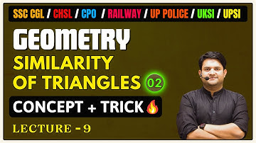 Similarity | Similarity of triangles Geometry for SSC CGL , CHSL | Gaurav Sir