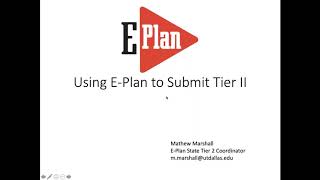 Celebrity How to use E Plan to submit a 2019 Tier 2 report Profile