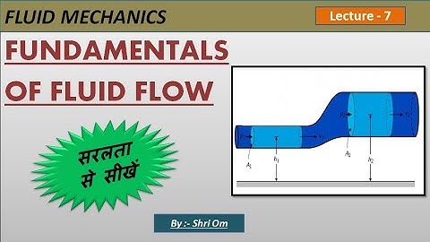 Fluid Mechanics - Lec. - 7 - (Fundamentals of Fluid Flow)