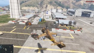 GTA 5 - Fort Zancudo Military Base Rampage   Ten Star Escape