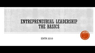 Entr  Leadership Part 1