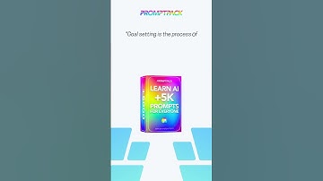 Goal Setting AI Prompts by PromptPack | #AI #ChatGPT #Bard #Bing