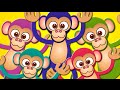 Five Little Monkeys | Nursery Rhymes | Kids Songs