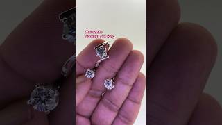 Moissanite Earrings And Ring Set