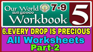 5th class EVs Worksheets Every Drop is precious worksheets with answers class v workbook
