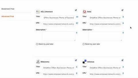 Submitting A Manual Post With OnlyWire-Pro